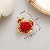 Rosa flocado DIY Accesorios para Colgante Collar de Alto Sentido Accesorios para Pulsera Colgante Zirconia Hoja de Ginkgo Blanco Beel Colgante Único