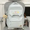 Mochila con estampado de dibujos animados, mochila escolar de aspecto elegante para estudiantes, mochila linda de gran capacidad, mochila escolar de color sólido fresca para estudiantes