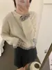Suéter pulóver de diseño coreano con un elegante y cómodo diseño de manga larga, top de moda, tejido de cachemira, casual y acogedor para el otoño