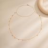 Corrente de corpo de metal estilo praia com franjas e lantejoulas, corrente nas costas halter, joia transfronteiriça europeia e americana, colar elegante