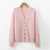 Cardigan de Punto de Lana Peluda con Cuello de Felpa, Manga Larga, Holgado, Color Sólido, Suéter de Lana Pulóver Cepillado, Nuevo Otoño/Invierno