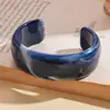 Pulsera Ancha Irregular Acrílica con Onda Difuminada Pulsera Simple Fresca de Moda Joyería de Mano de Nicho de Alta Gama para Mujeres