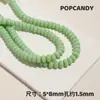 Contas de Ábaco, Contas Espaçadoras de Vidro Colorido com Furo Reto, Pulseira, Colar, Pingente de Carro, Acessórios de Joias Artesanais Multicor, Decoração com Contas de Material
