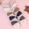 Acessório de Cabelo Feminino Elegante Amazon, Grampo Doce com Diamante Estrela de Cinco Pontas e Laço de Renda Dupla Camada Transfronteiriço Europeu e Americano para Crianças