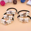 Elásticos de Cabelo com Pérolas Coreanas, Cordas de Cabelo de Alta Elasticidade, Faixas de Cabelo Trançadas e Amarradas, Pulseiras de Cabelo, Acessórios de Cabelo, Pequenos Presentes de Barracas de Rua