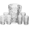 Conjunto 7 Peças Jarra Kona com 6 Copos 1L/280ml Cristal Ecológico - Lyor