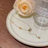 Joyería Transfronteriza Europea y Americana Moda y Exquisito Colgante Nicho Cadena Clavicular No Descolorante Oro de 18K Acero Titanio Accesorios de Collar para Mujer