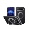 Adecuado para fundas de teléfono Huawei Pura X View, con soporte giratorio y fijación magnética; Funda Pura X View anticaída, color sólido, de cuero genuino