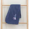 Gorro de Ducha de Coral Fleece Bordado de Dibujos Animados Absorbente de Agua Secado Rápido Engrosado Turbante Toalla para Secar el Cabello de Mujer Gorro Triangular