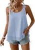 Moda Feminina Europeia e Americana 2026: Camisola de Renda Estilo Boho de Verão Sem Mangas com Gola Redonda, Estilo Casual