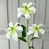 Flores Artificiais de Agapanto e Lírios-de-Fogo para Arranjos de Casamento, Decoração de Casa, Adereços de Fotografia e Decorações de Flores Artificiais