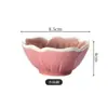 Elegante y sencillo plato de cerámica con forma de loto para casas de té, con nueces, frutas secas y bocadillos; adecuado para uso comercial en salones de té y salas de estar