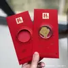 Adesivos de Telefone de Ouro Puro 999 para o Festival da Primavera, Artesanato em Metal de Envelope Vermelho de Alta Qualidade, Presentes para Reunião Anual