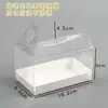 Caixa de Papel para Embalagem de Bolo Rolo com Janela Transparente, Caixas de Embalagem para Bolo Rolo Suíço Grandes e Pequenas, Rolo Longo, Meio Rolo