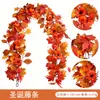 Colgante de Pared Hoja de Arce Enredadera Calabaza de Otoño Decoración Escena Festival de la Cosecha de Acción de Gracias Colgador de Puerta Corona Simulada