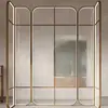 Mampara de Pantalla para Vestíbulo de Hotel, Mampara de Rejilla de Acero Inoxidable para Sala de Exposiciones, Restaurante, Centro Comercial, Oficina de Ventas y Pantalla de Estilo Chino para Vestíbulo