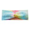Faixa de Cabelo Cruzada Tie-Dye Europeia e Americana Headgear Esportivo Acessórios para Lavar o Cabelo Faixa de Cabelo Respirável para Yoga Tecido Degradê Faixa de Cabelo