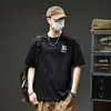 Camiseta Masculina de Manga Curta 2025 Verão Nova Tendência Versátil Casual Moda Marca Roupa Masculina Branco Preto