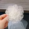 Pasador de Flor de Organza para Mujer, Pin Lateral con Diseño de Camelia Súper Hada, Accesorio para el Cabello de Malla Estilo Carson para Fotos en la Playa