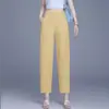 Pantalones de Pierna Recta Cortos para Mujer Pantalones de Otoño 2025 Moda Pantalones Blancos Adelgazantes Pantalones Tubo Ahumado Caído Pantalones Profesionales Modernos
