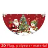 Nueva decoración colgante de bandera de medio círculo navideña transfronteriza para ambiente fotográfico, tela de fondo de pancarta de muñeco de nieve navideño