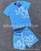 Conjunto de Camiseta de Manga Corta con Cuello Redondo y Shorts Estampado de Espuma Multicolor de Alta Calidad 2026, Casual Holgado, Moderno