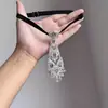 Múltiples Formas de Llevarlo, Elegante y Versátil Collar de Corbata Incrustado de Diamantes, Versátil de Nicho Creativo Accesorios de Traje de Alta Gama