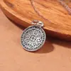 Colgante de Plata de Ley S925 Ocho Tesoros Propicios Estilo Tibetano Ocho Amuletos Propicios Accesorios para Joyería DIY Colgante de Perlas Hecho a Mano