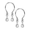 Anillo para Pezón en Forma de U de Acero Inoxidable Piercing Falso Colgante Cadena para Pezón Gota de Agua Incrustada Zirconia Adorno para Pezón Clavo para Pezón Piercing Falso Anillo Falso para Pezón