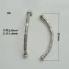 Tailandia Chiang Mai Tubo Curvo de Plata Hecho a Mano Tubo Delgado Liso Tubo Pequeño Tallado Pulsera Collar Joyería de Plata DIY Accesorios