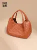 Bolsa de Mão de Luxo Europeia e Americana de Nicho com Design Original, Bolsa Feminina Tecida, Grande Capacidade, Versátil para o Dia a Dia, Bolsa Tote Mãe e Filha