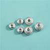 Plata Esterlina S925 Plata Lisa Cuentas Linterna Rayadas Cuentas Sandía DIY Hecho a Mano Cuerda Cristal Perla Pulsera Espaciador Cuentas Accesorios