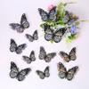 Papel Tapiz Decorativo Estéreo Mariposa Recortada en 3D Transfronteriza Doble Capa Textura Metálica Mariposa Simulada Mixta Pegatina de Pared