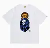 24 Éxitos de Verano en Internet: Camiseta BAPE de Mono Pequeño Cabeza de Mono, Camuflaje, Camiseta Unisex de Manga Corta con Cuello Redondo