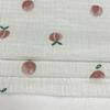 Tecido de Algodão Dupla Camada Estampado Pêssego Amassado 120g Algodão Leve Fio de Algodão Tecido de Algodão Puro Roupa para Casa e Roupas Infantis