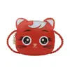 Bolsa Pequeña Infantil 2026 Nueva Bolsa Cruzada de Hombro de Gato de Dibujos Animados Lindo Accesorio de Moda Billetera para Monedas