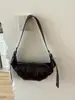 Bolso Croissant para Mujer Color Café Vintage Textura de Alta Calidad 2025 Nueva Moda Coreana Versátil Hombro Cruzado Bolso Dumpling