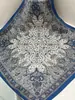 Pañuelo de Seda Negro y Rojo para Mujer, Pañuelo Cuadrado Delgado de Seda para Primavera y Otoño, Estampado Paisley, Bufanda de Seda de Morera para Mujer, 53cm
