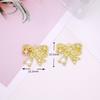 Pendientes de aleación coreana con un solo agujero de diamante, redondos, de color, galvanizados, accesorios para pendientes, material colgante, accesorios de bricolaje