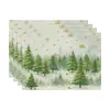 Amazon Manteles Navideños Muñeco de Nieve Árbol de Navidad Manteles Decoración de Mesa de Comedor Occidental Manteles Aislantes Fiesta Navideña
