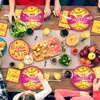 Mm336 Rojo y Amarillo Béisbol de Mesa Fiesta para 8 Personas Cuatro Piezas Decoración de Bate de Béisbol Plato de Papel Servilleta de Papel Vaso de Papel Combinación