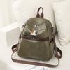 Mochila para mujer 2022, nuevo estilo coreano, moderno, de color sólido, de PU, elegante y a la moda, bolso pequeño de viaje para mujer.