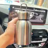 Copo Térmico Robusto de Aço Inoxidável 304 Portátil para Uso Externo com Bolso com Aba e Argola para Transporte Copo a Vácuo de Camada Dupla