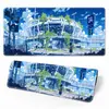 Alfombrilla de Ratón para Ordenador Extra Grande, Alfombrilla de Escritorio, Alfombrilla para Juegos, Estilo Simple, Minimalista, Antideslizante, Resistente al Desgaste, Pintura a Tinta de Paisaje de Anime