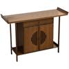 Mesa para Recibidor Moderno Simple de Pared de Madera Maciza con Vitrina y Vista Lateral Estante Zen de Almacenamiento Estrecho Consola Chinoiserie Nueva