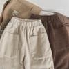 Pantalones largos de nuevo estilo de primavera y otoño para niños y niñas, pantalones casuales de moda para niños pequeños y niños pequeños, pantalones versátiles de pana rectos de moda