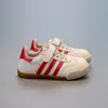 Zapatos casuales de lona para niños y niñas, suela suave, para primavera y otoño, zapatillas blancas, con velcro antideslizante, calzado deportivo infantil para estudiantes