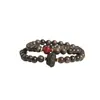 Pulsera de Doble Círculo de Accesorios Xiang 108 Auténtica para Hombres y Mujeres, Collar de Cuentas de Oración de 0.8 cm
