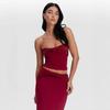 Traje de Moda Sexy de Verano para Mujer de Estilo Europeo y Americano Transfronterizo, Top de Tubo, Falda Larga, Set Delgado de Dos Piezas Más Vendido en Amazon