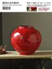 Novo Vaso Cerâmico Festivo Vermelho Chinoiserie para Casamento Decoração de Sala de Estar em Casa Arranjo de Flores Hotel Decoração Suave Vaso de Barro Recipiente para Flores
